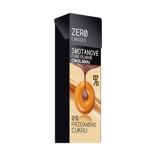 Zero Candies Smotanové Furé Plnené Čokoládou 36 g - Klas