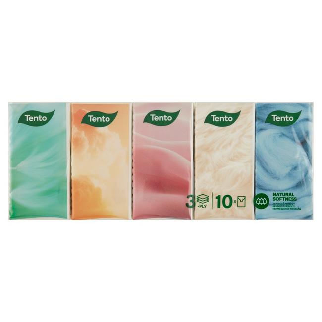 Tento Hygienické vreckovky Natural Soft 10 x 10 ks - Klas