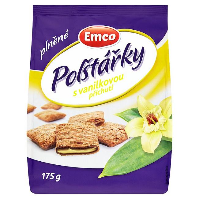 Emco Plnené vankúšiky s vanilkovou príchuťou 175 g - Klas