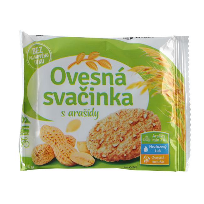 Ovsená Desiata s arašidami 40 g - Klas