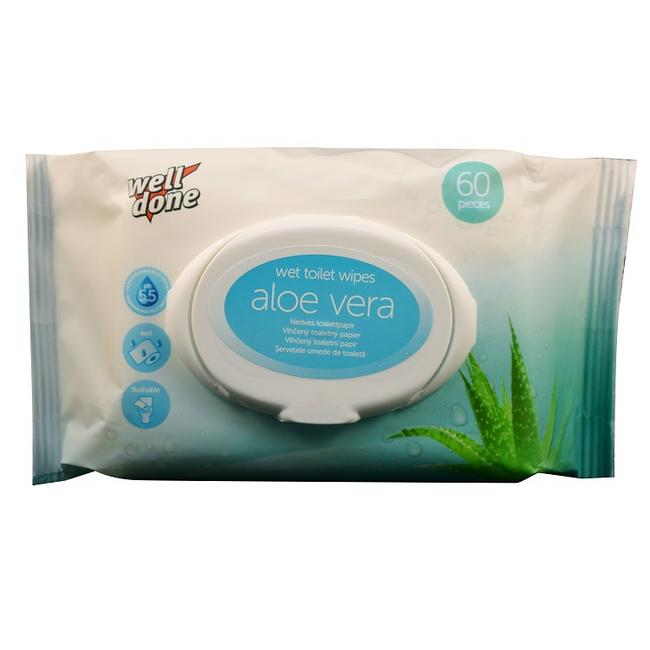 Well Done Vlhčený toaletný papier aloe vera 60 ks - Klas