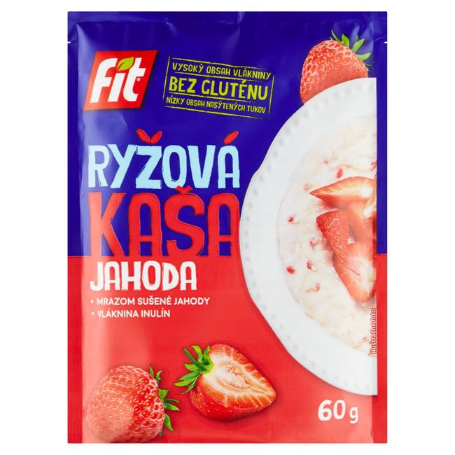 Fit Kaša ryžová jahoda a vanilka 60 g - Klas