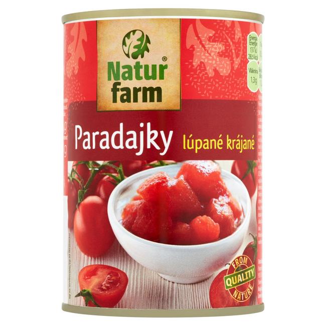 Natur Farm Paradajky lúpané krájané 400 g - Klas