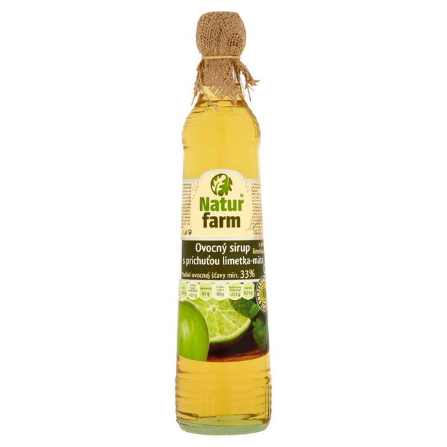 Natur Farm Ovocný sirup s príchuťou mäta - limetka 700 ml - Klas