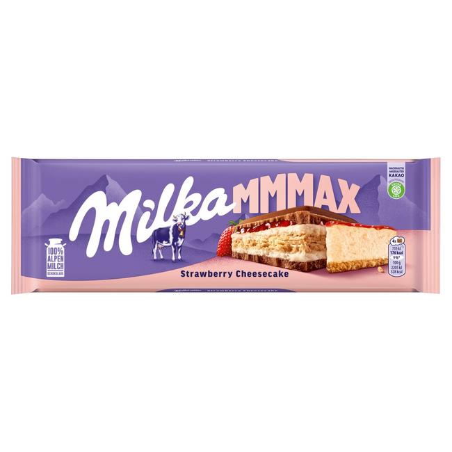 Milka Mmmax Strawberry Cheesecake mliečna čokoláda 300 g - Klas