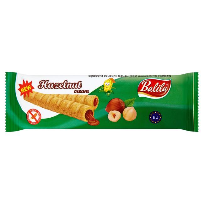 Balila Kukuričné Trubičky plnené krémom s lieskovo-orieškovou príchuťou 18 g - Klas