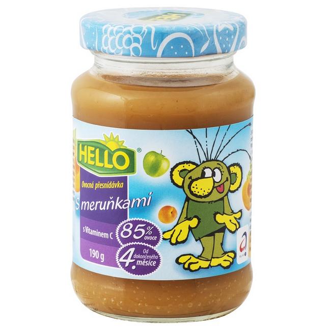 Hello Dojčenská výživa jablková s marhuľami 190 g - Klas
