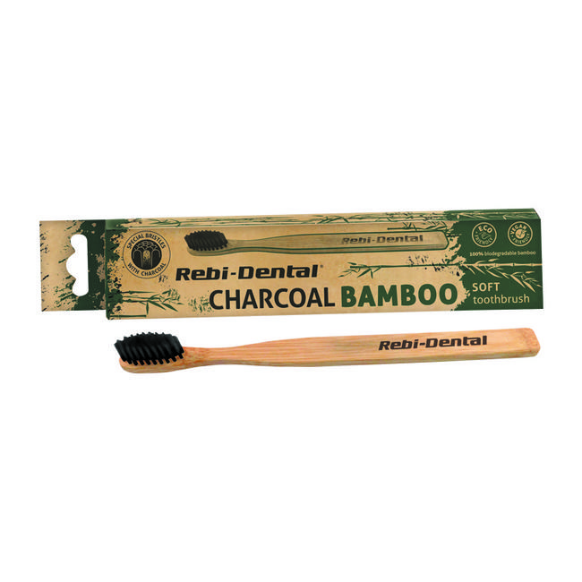 Rebi-Dental Charcoal Bamboo M63 soft zubná kefka 1 ks - Klas