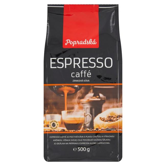 Popradská káva ESPRESSO caffé zrnková 500 g - Klas