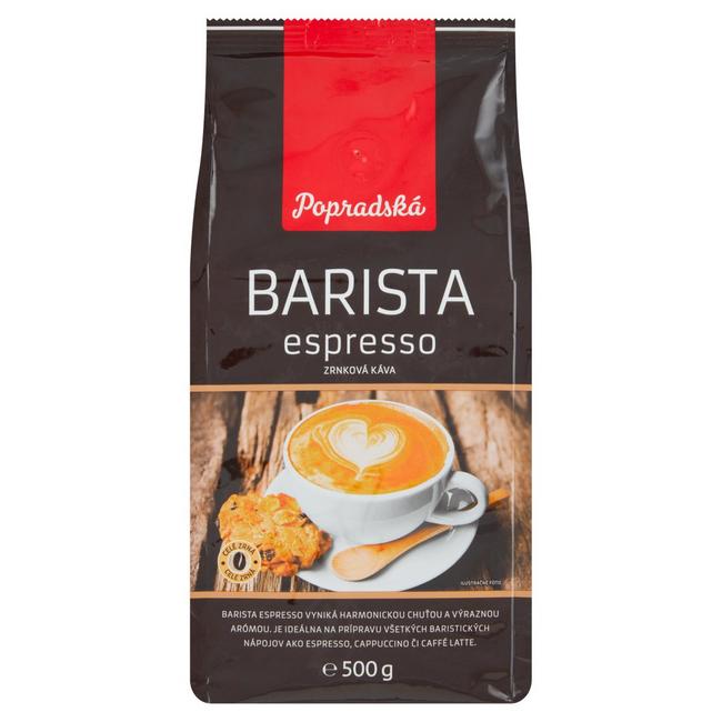 Popradská káva BARISTA espresso zrnková 500 g - Klas