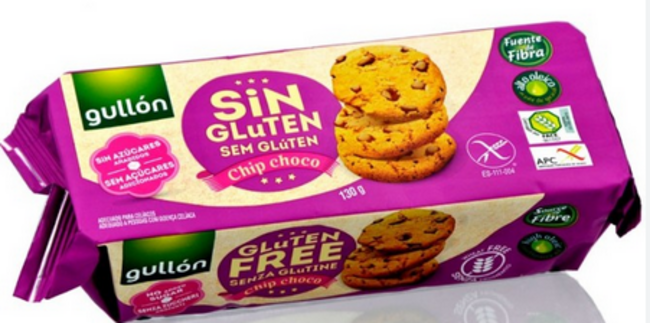 Gullón Chip Choco bezgluténové sušienky s kúskami čokolády bez pridaného cukru 130 g - Klas