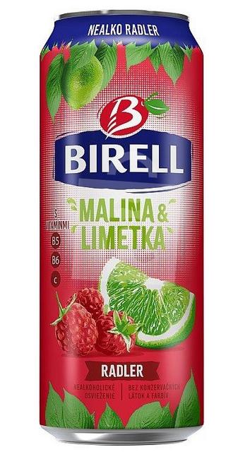 Birell 0.0% Limetka & malina nealkoholické pivo 500 ml plechovka - Klas
