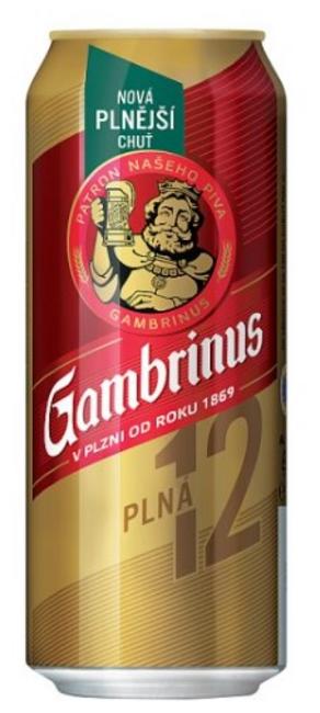 Gambrinus Plná 12 pivo ležiak svetlý 500 ml plech - Klas