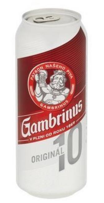 Gambrinus Originál 10% pivo plech 500 ml - Klas
