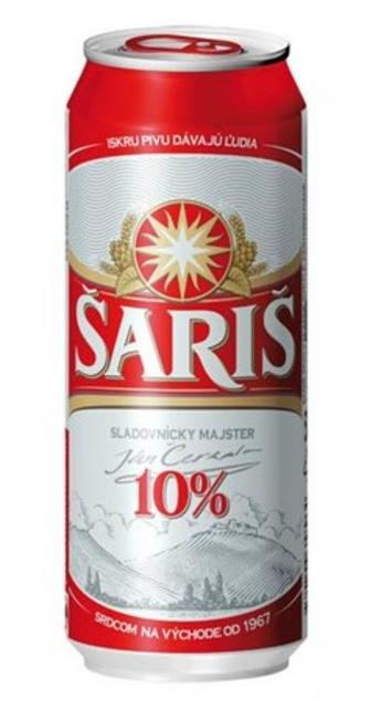 Šariš Premium Pivo svetlé 10% plechovka 500 ml - Klas