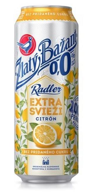 Zlatý Bažant Radler 0,0% extra svieži citrón 500 ml plech - Klas