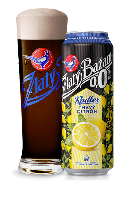 Zlatý Bažant Radler 0,0% tmavý citrón 500 ml plech - Klas