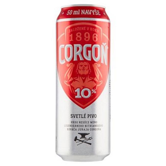 Corgoň 10% svetlé výčapné pivo 550 ml plech - Klas
