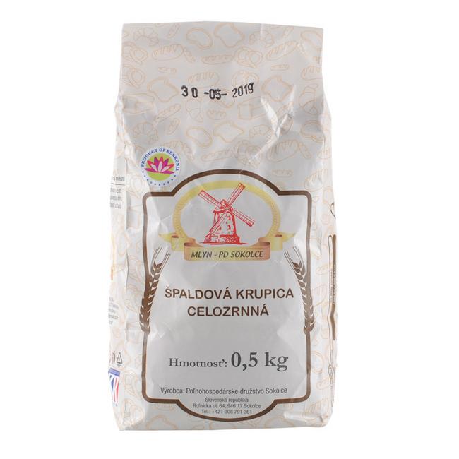 Mlyn-PD Sokolce Špaldová Krupica Celozrnná 500 g - Klas