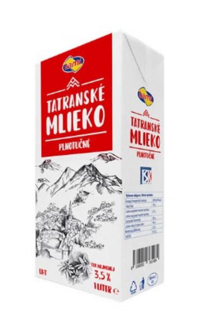 Tami Tatranské plnotučné trvanlivé mlieko 3.5% 1 l - Klas