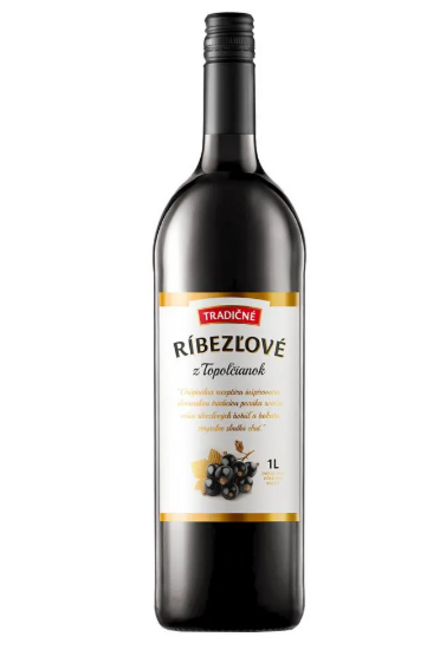Chateau Topolčianky tradičné ríbezľové ovocné víno z čiernych ríbezlí 1 l - Klas