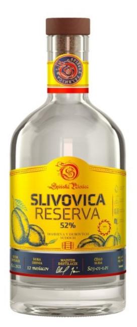 Spišská pálenica slivovica RESERVA 52% 0,7 l - Klas