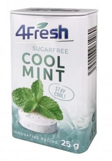 Cukríky 4Fresh Coolmint 25 g plechová škatuľka - Klas