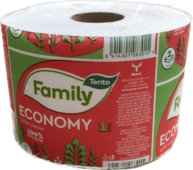 Tento Economy toaletný papier 2-vrstvový celulóza 68 m - Klas