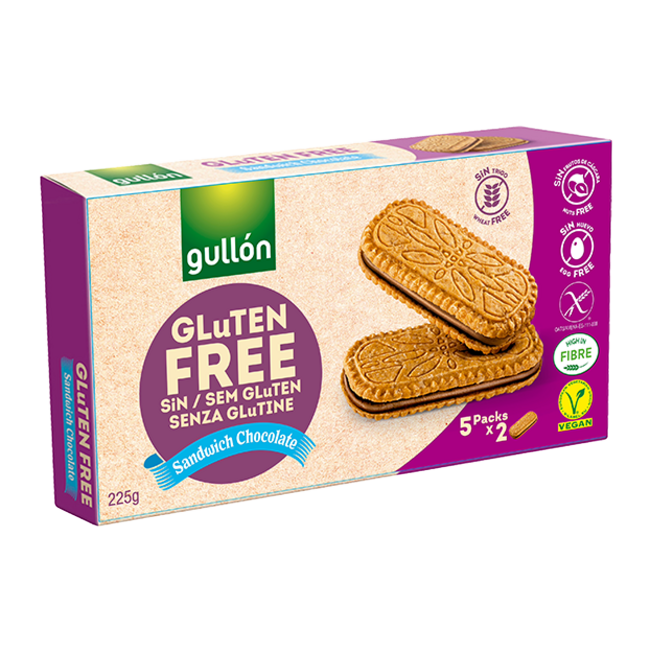 Gullón choco sin sandvich chocolate ovsené bezgluténové sušienky čokoládové 225 g - Klas