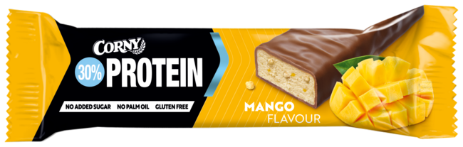 Corny Protein 30% tyčinka s mliečnou čokoládou mango 50 g - Klas