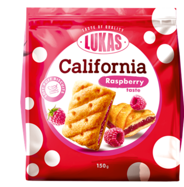 Sušienky California s malinovou náplňou v lístkovom ceste 150g - Klas