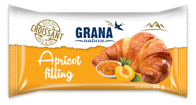 GRANA natura croissant s marhuľovou náplňou 60 g - Klas