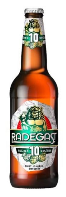 Radegast 10° pivo rázná fľaša 500 ml - Klas