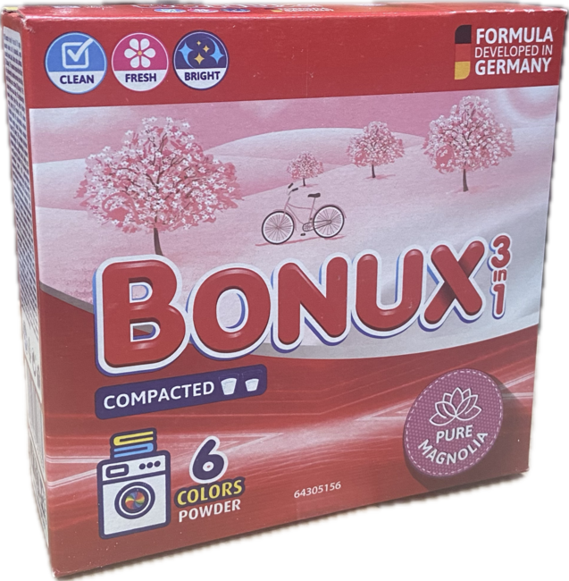 Bonux Pure Magnolia prací prášok na farebnú bielizeň 6 PD 390 g - Klas