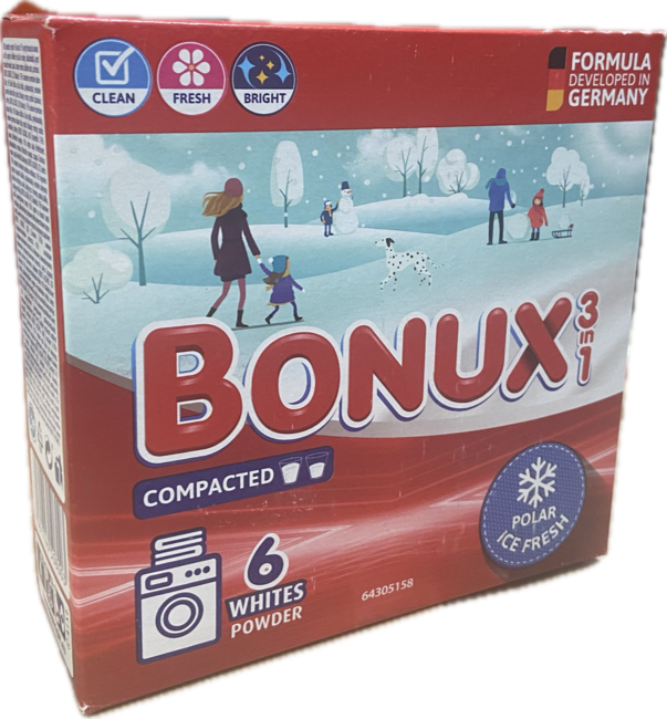 Bonux Ice Fresh prací prášok na bielu bielizeň 6 PD 390 g - Klas
