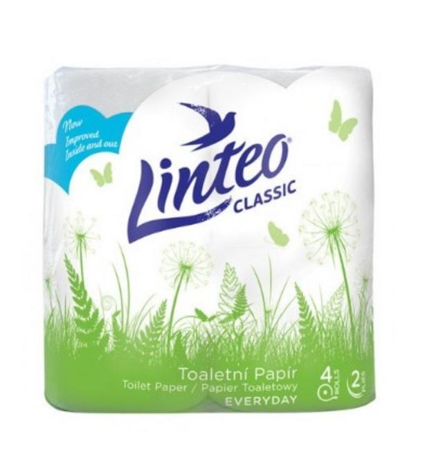 Linteo toaletný papier 2-vrstvový 4ks - Klas
