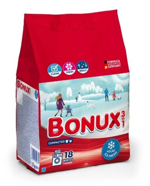 Bonux Ice Fresh prací prášok na bielu bielizeň 18 PD 1,17 kg - Klas