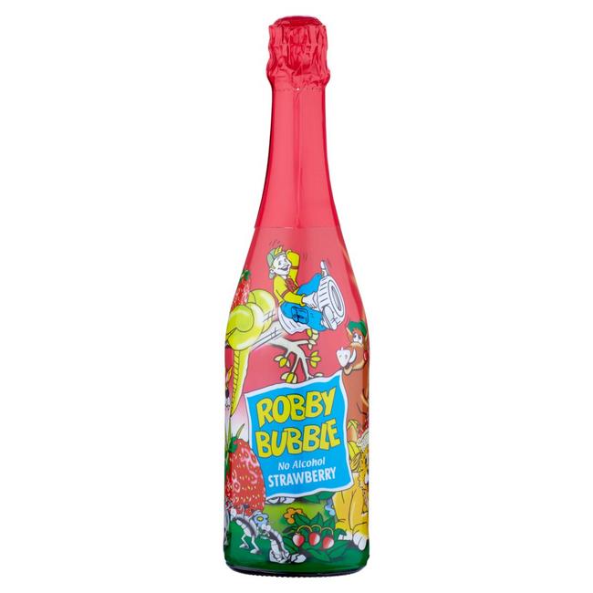 Robby Bubble Strawberry sýtený nealkoholický nápoj ochutený 750 ml - Klas