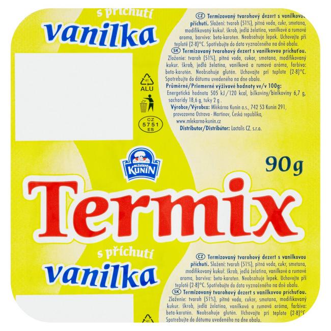 Mlékárna Kunín Termix vanilka 90 g - Klas