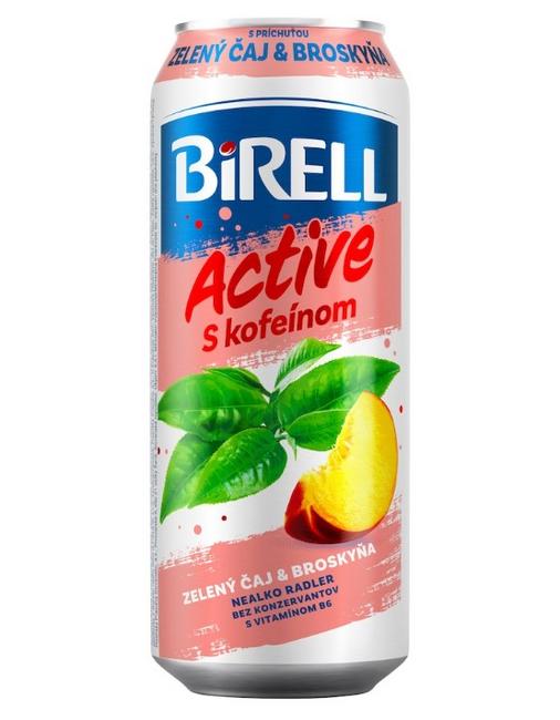 Birell Active Zelený čaj & broskyňa miešaný nealkoholický nápoj s kofeínom 500 ml - Klas