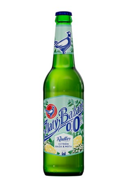 Zlatý Bažant Radler Citrón Baza Mäta 0,0% 500 ml fľaša - Klas