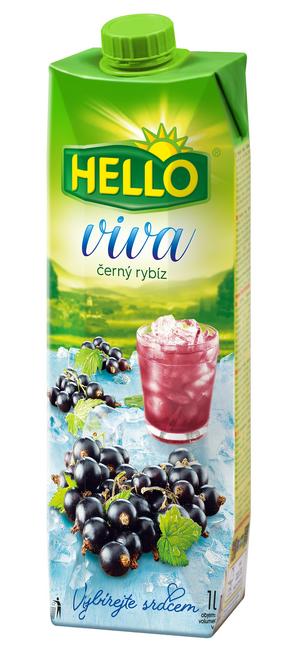 Hello Viva džús s príchuťou čierna ríbezľa 1l - Klas
