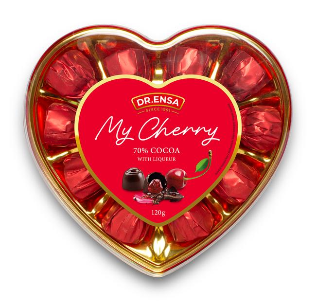 Dr. Ensa My Cherry dezert 70% kakaa s likérom a višňou 120 g - Klas