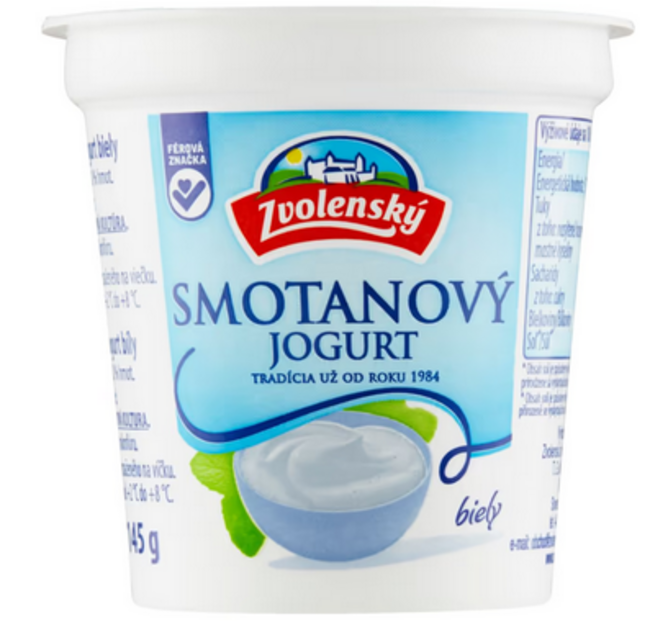 Zvolenský smotanový jogurt biely 145g - Klas