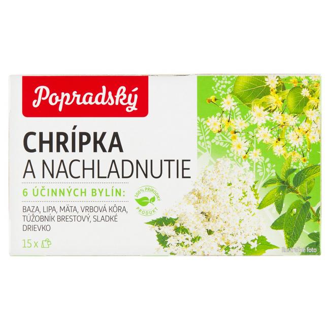 Popradský čaj bylinný chrípka a nachladnutie 15 vrecúšok 22,5 g - Klas