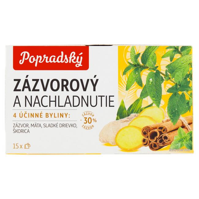 Popradský čaj zázvorový pri nachladnutí 22,5 g - Klas