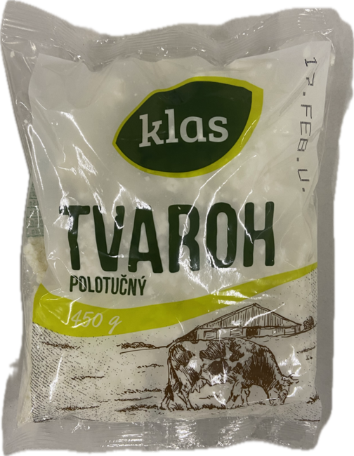 Klas Tvaroh polotučný 450 g - Klas
