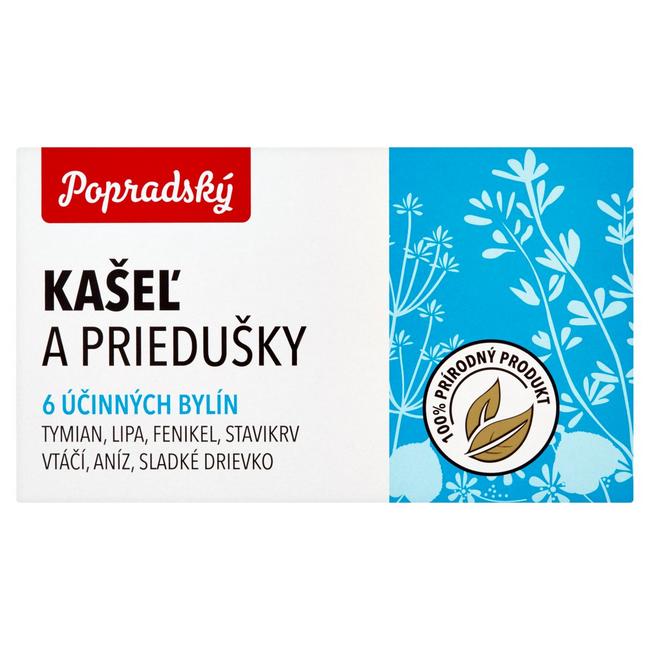 Popradský čaj bylinný kašeľ a priedušky 15 x 1,5 g - Klas