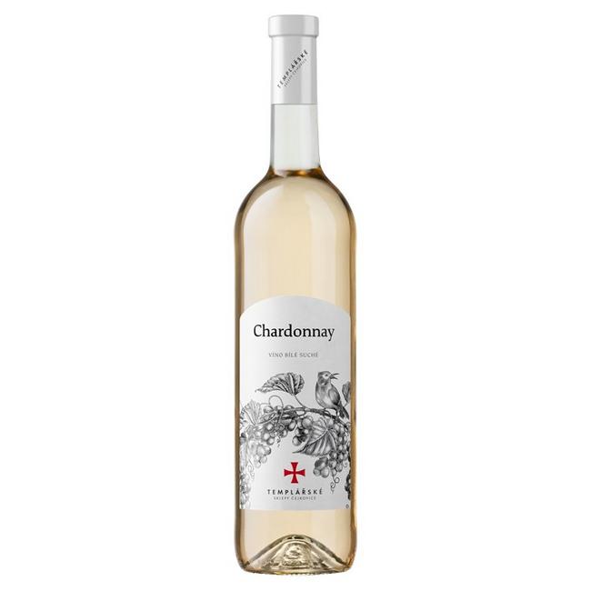 Templářské Sklepy Čejkovice Chardonnay suché biele víno 0,75 l - Klas