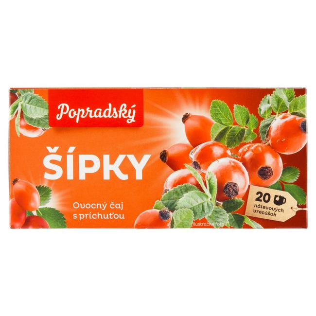 Popradský čaj ovocný šípky 20 vrecúšok 40 g - Klas